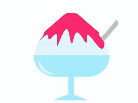 いちご味のかき氷 かき氷屋,かき氷,イチゴ,ストロベリー,氷,甘い,食べ物,シロップ,夏休み,夏のイラスト素材