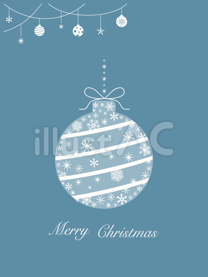 オシャレなクリスマスカード縦オーナメント