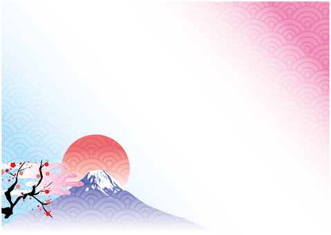 正月背景 年賀状,正月,富士山,背景,年賀,賀正,謹賀新年,新年,元日,和のイラスト素材