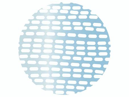 水色グラデーションのレンガ模様円フレーム 円,丸,背景,フレーム,テクスチャ,パターン,ドット,抽象,幾何学,水色のイラスト素材