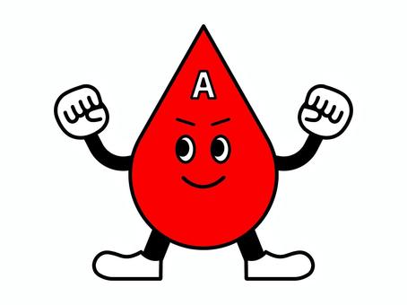 A型 キャラクター a型,血液型,キャラクター,血液,健康,元気,献血,占い,シンプル,かわいいのイラスト素材