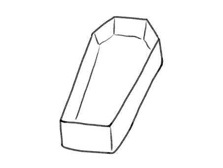 洋風棺線画（蓋なし）