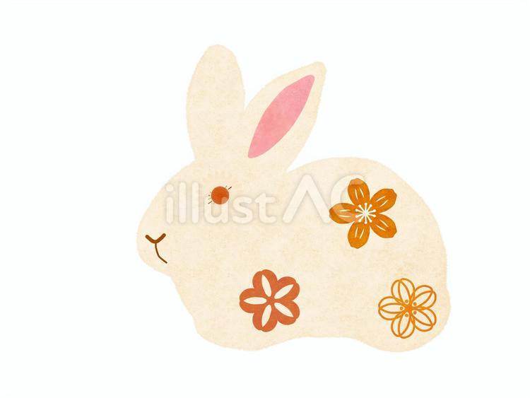 うさぎ年賀状素材 年賀状,うさぎ,兎のイラスト素材