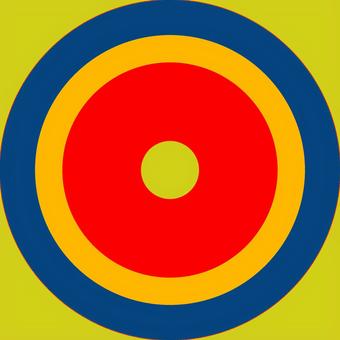 重なった丸 同心円,中心,輪,赤,青,オレンジ,模様,デザイン,抽象,テクスチャのイラスト素材