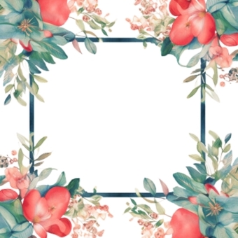 flower frame, JPG and PNG flower frame, pale, beautiful, red, JPG and PNG