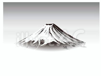 富士山 モノクログラデーション