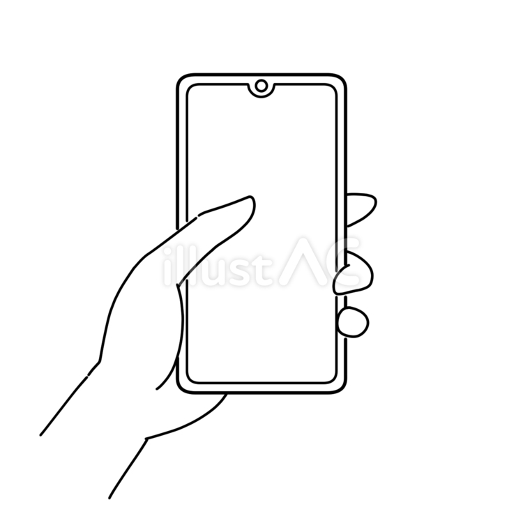 スマホを持つ手 スマホ,スマートフォン,画面のイラスト素材