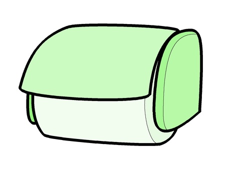 トイレットペーパーホルダーアイコン『緑』 トイレットペーパーホルダーアイコン『緑』 トイレットペーパー,トイレットペーパーホルダー,トイレ,用品,モチーフ,カラー,ちり紙,巻紙,日用品,生活のイラスト素材
