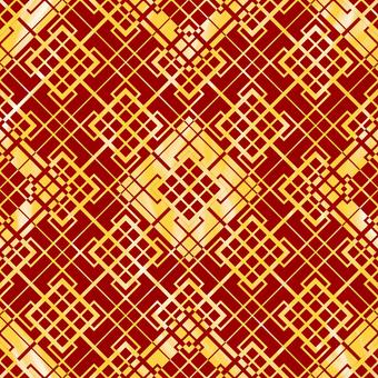 テクスチャ　輝く格子 幾何学,パターン,デザイン,赤,黄色,美術,芸術,図形,対称,連続のイラスト素材