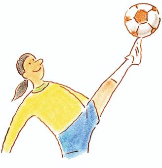 サッカーする人 男性,人物,少年,男の子,男,人,外国人,選手,ブラジル人,特技のイラスト素材