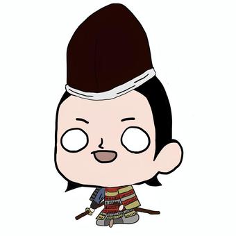 ゆるい北条早雲さん 戦国時代,時代,戦国武将,武将,兜,鎧,男,歴史,日本史,イラストのイラスト素材