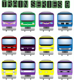 電車シリーズ9 電車,正面,列車,通勤,前,通学,公共交通機関,トレイン,鉄道,交通のイラスト素材