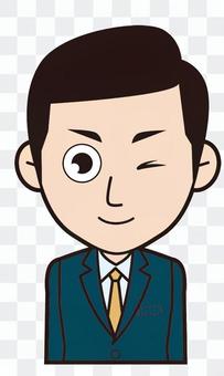 Male employee (wink) Male employee (wink)