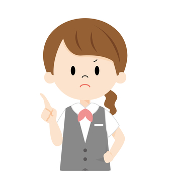 Female receptionist_point Female receptionist_point