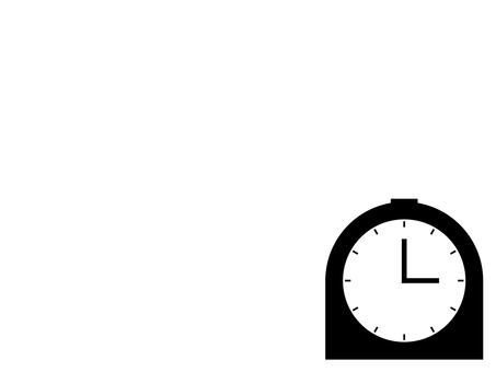 Simple table clock icon: White: 12 scales Simple table clock icon: White: 12 scales