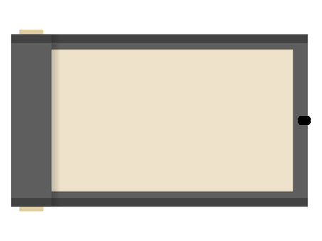 Flat Japanese-style roll frame: black Flat Japanese-style roll frame: black