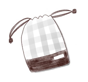 Drawstring purse 1 (black and white) Drawstring purse 1 (black and white)