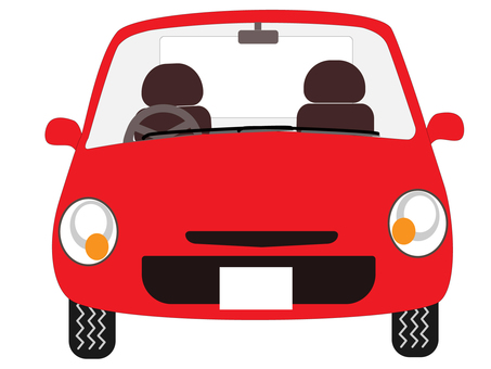 Passenger car-front-red Passenger car-front-red