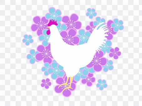 Rooster and plum blossoms Rooster and plum blossoms