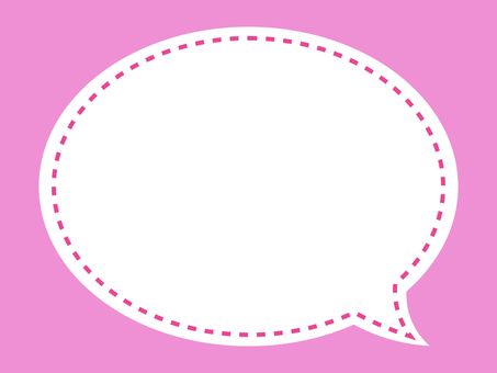 Simple stitch balloon frame: pink Simple stitch balloon frame: pink