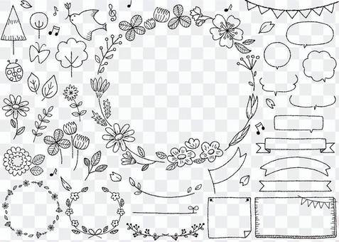 Hand-painted frame set 09 spring Hand-painted frame set 09 spring