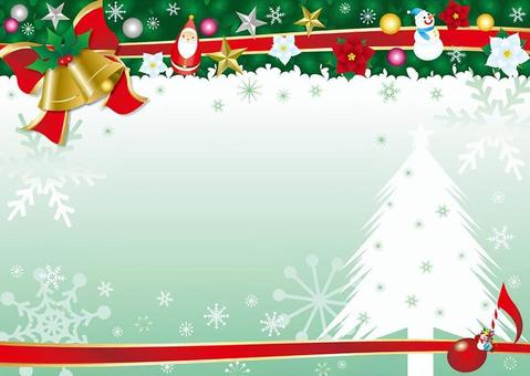 Christmas holly and bell and ribbon frame Christmas holly and bell and ribbon frame