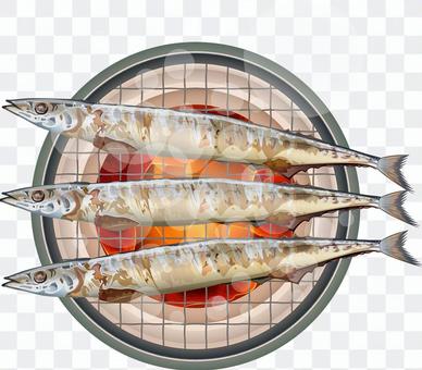 Barbecue of autumn sweetfish Barbecue of autumn sweetfish