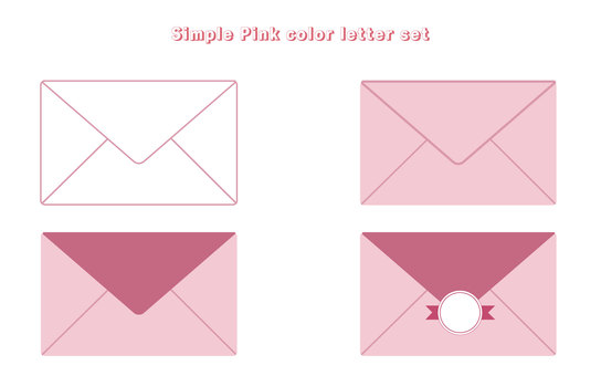 Letter set simple pink color Letter set simple pink color