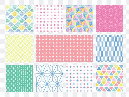 Hand-painted Japanese pattern background / pop Hand-painted Japanese pattern background / pop
