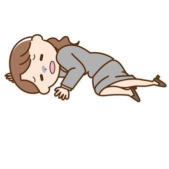 Woman in a fallen suit Woman in a fallen suit