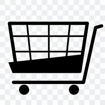 Shopping cart monochrome icon Shopping cart monochrome icon