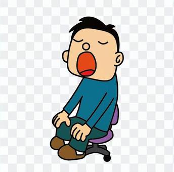 A patient who opens his mouth A patient who opens his mouth