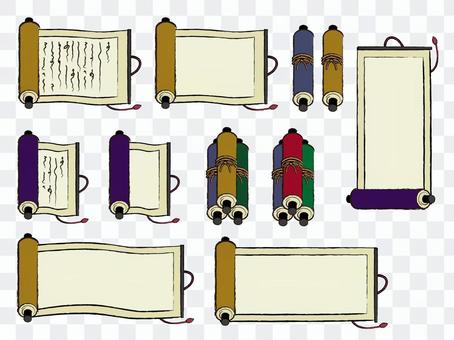Japanese-style material scroll set Japanese-style material scroll set