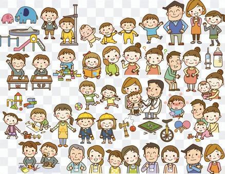 Child-rearing illustration Child-rearing illustration