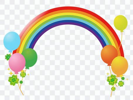 Rainbow and balloons Rainbow and balloons