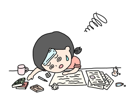 A woman who is too busy to work A woman who is too busy to work