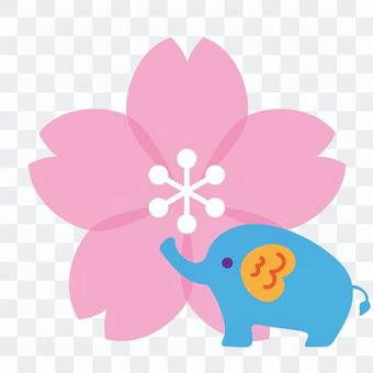 Cherry blossoms and elephants Cherry blossoms and elephants