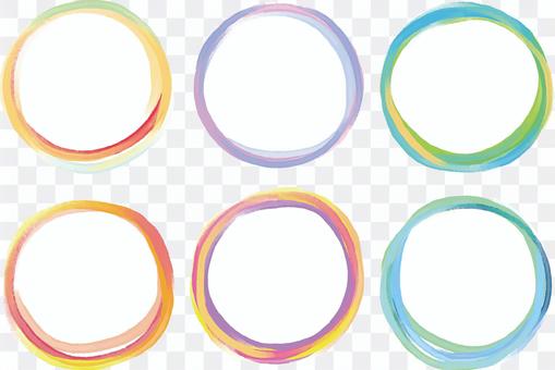Colorful watercolor frameset Colorful watercolor frameset