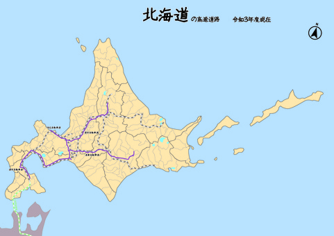 Hokkaido Expressway Road Japan Map Hokkaido Expressway Road Japan Map