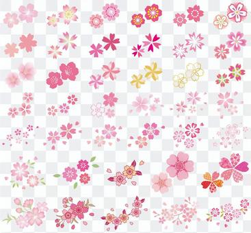 One point set of cherry blossoms One point set of cherry blossoms