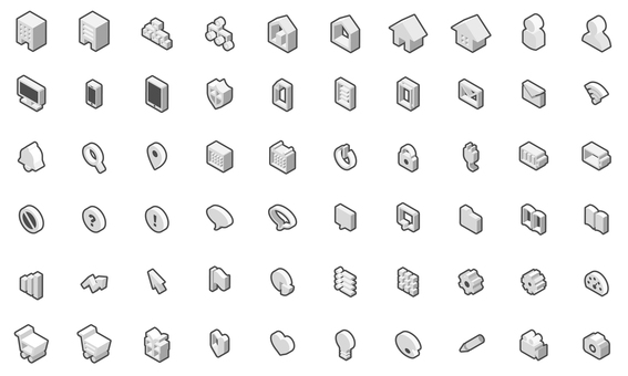 Isometric icon set Isometric icon set
