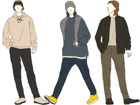 Autumn / winter adult calm fashion men's set Autumn / winter adult calm fashion men's set