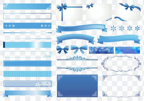 Set material 054 Winter ribbon and heading Set material 054 Winter ribbon and heading