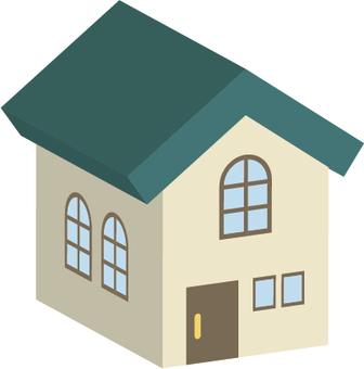 Greenish three-dimensional house Greenish three-dimensional house