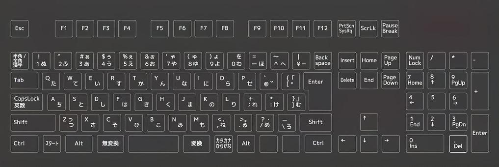 Desktop computer keyboard figure black Desktop computer keyboard figure black