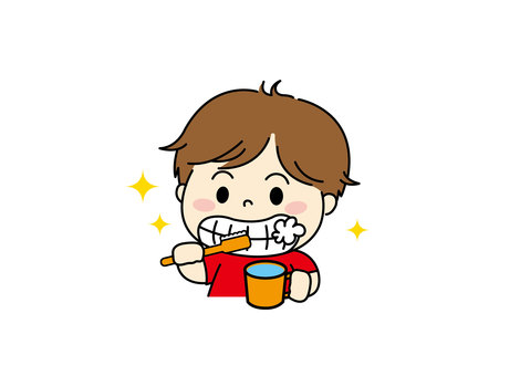 Boy brushing teeth Boy brushing teeth