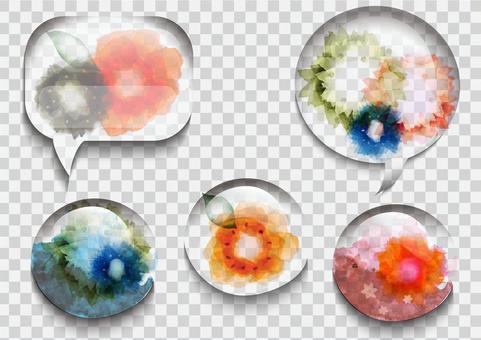 Transparent glass flower frame Transparent glass flower frame