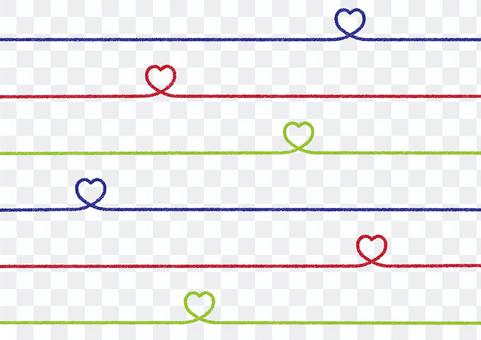 Set 32_05 (hand-painted heart ruled line) Set 32_05 (hand-painted heart ruled line)