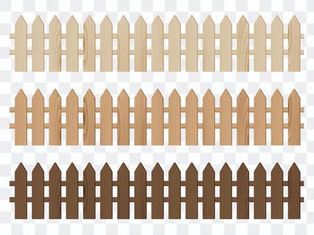 Set of wooden fences Set of wooden fences
