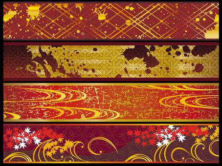 Autumn Japanese pattern belt set sideways Autumn Japanese pattern belt set sideways